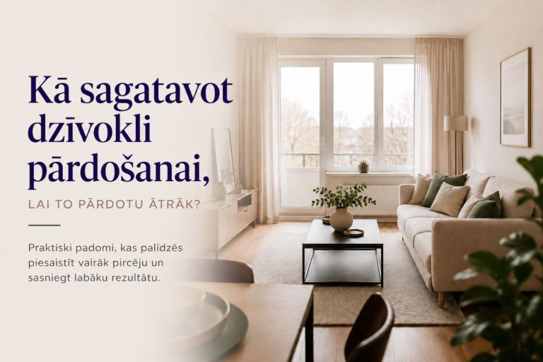 Kā sagatavot dzīvokli pārdošanai - sakopts dzīvokļa interjers